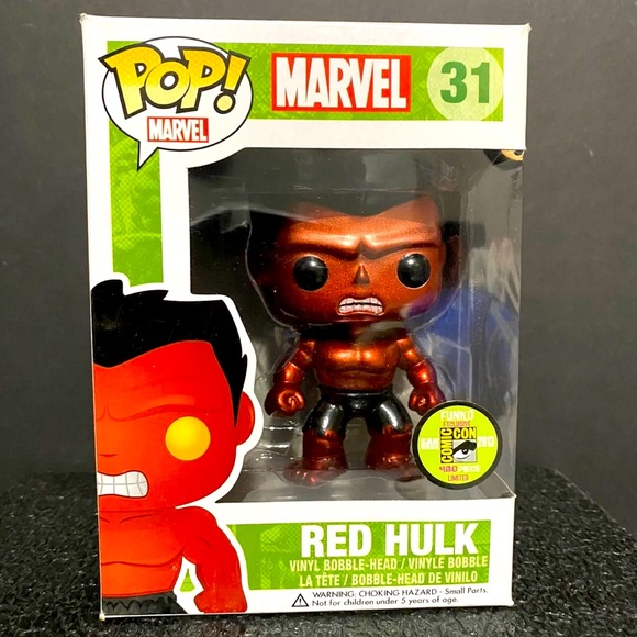 Marvel Red Metallic Hulk Funko Pop 31